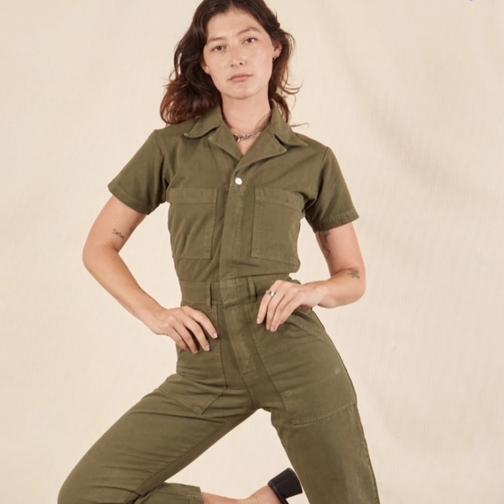 Big Bud Press Everyday Jumpsuit Size XXS Short Sleeve green